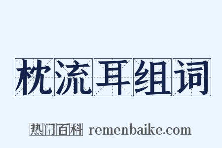 枕流耳组词是什么意思的图片